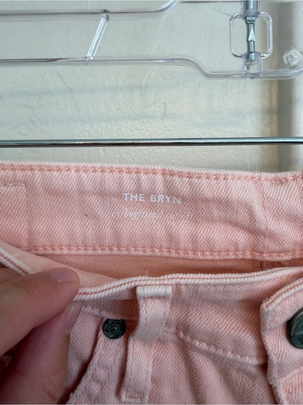 NWT AG Adriano Goldschmied Bryn Ex Boyfriend Cut Off Light Pink Denim Shorts 25 - Picture 5 of 10
